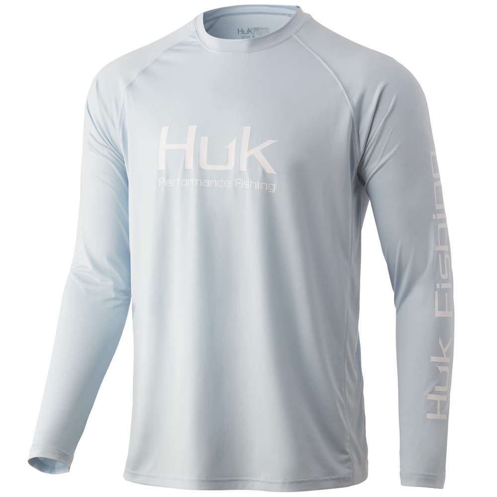 HUK Fishing Shirt Men XL Mossy Oak Seafoam Pursuit Vented LS UPF 30 H1200228-468
